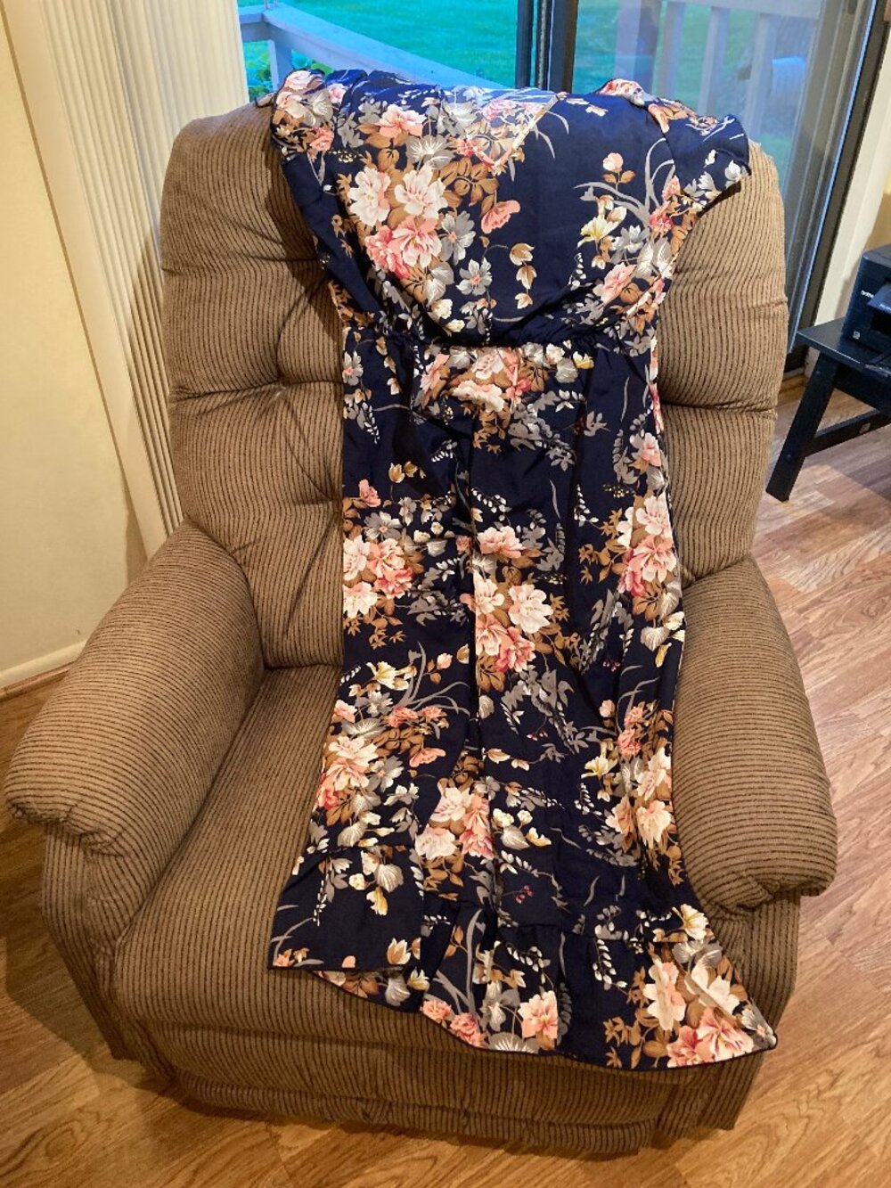 Navy Flowered Dress